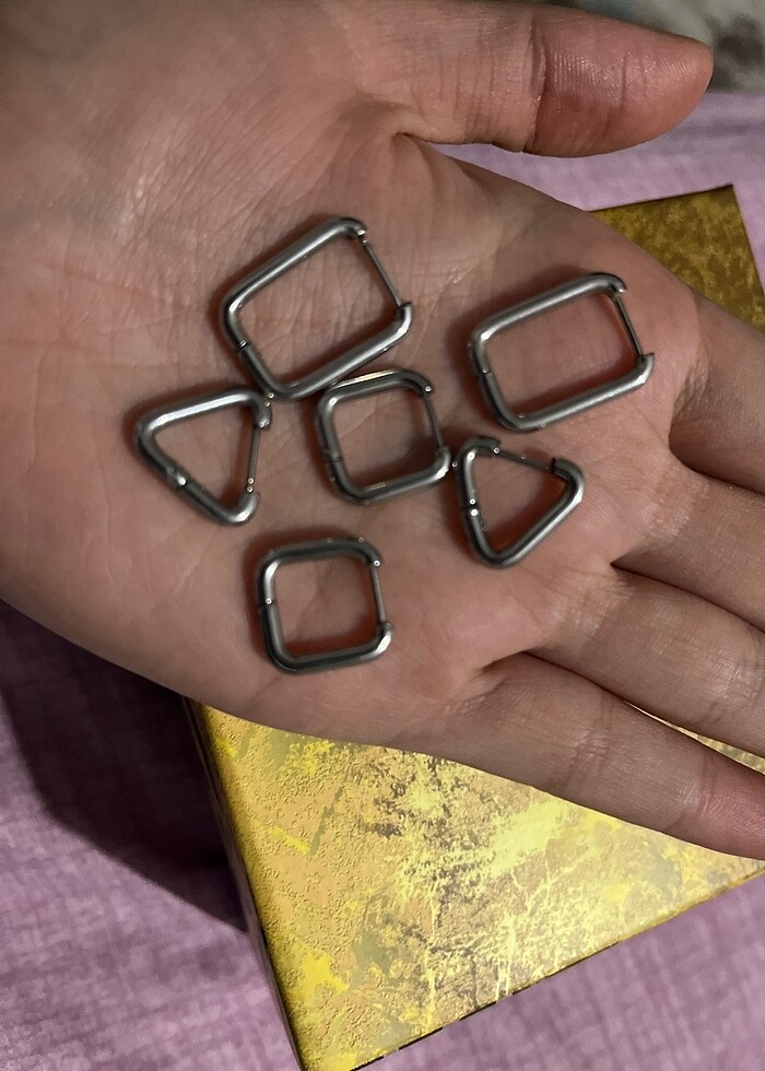 6 lı çelik küpe set - Görsel 3