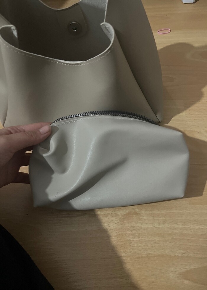 Krem çanta - Görsel 3