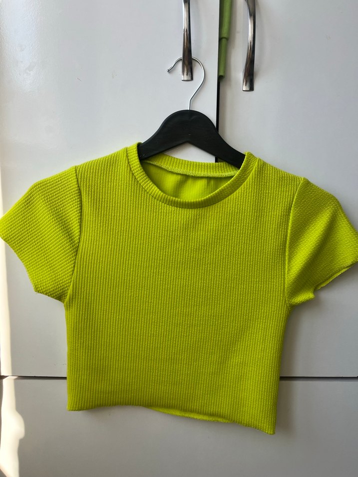 Yeşil Mini Kadın Tulum, Kısa Kollu, Pilili - Görsel 2