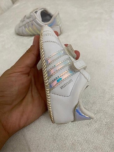 19 Beden beyaz Renk Adidas Süperstar Bebek Yürüyüş Ayakkabısı