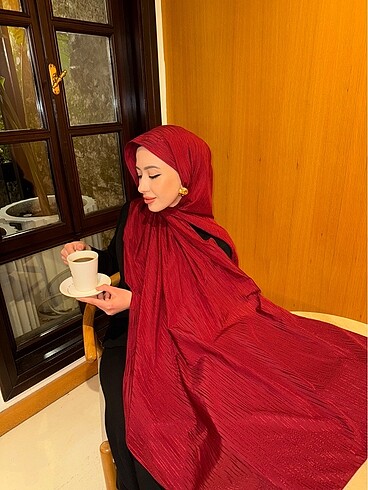 Diğer Kırmızı Jakar Şal