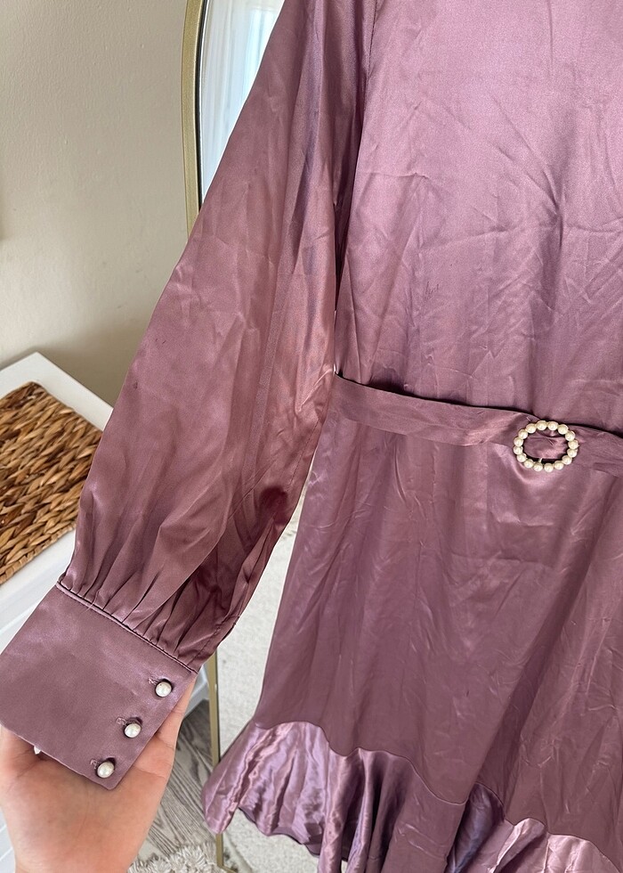 Saten elbise - Görsel 2