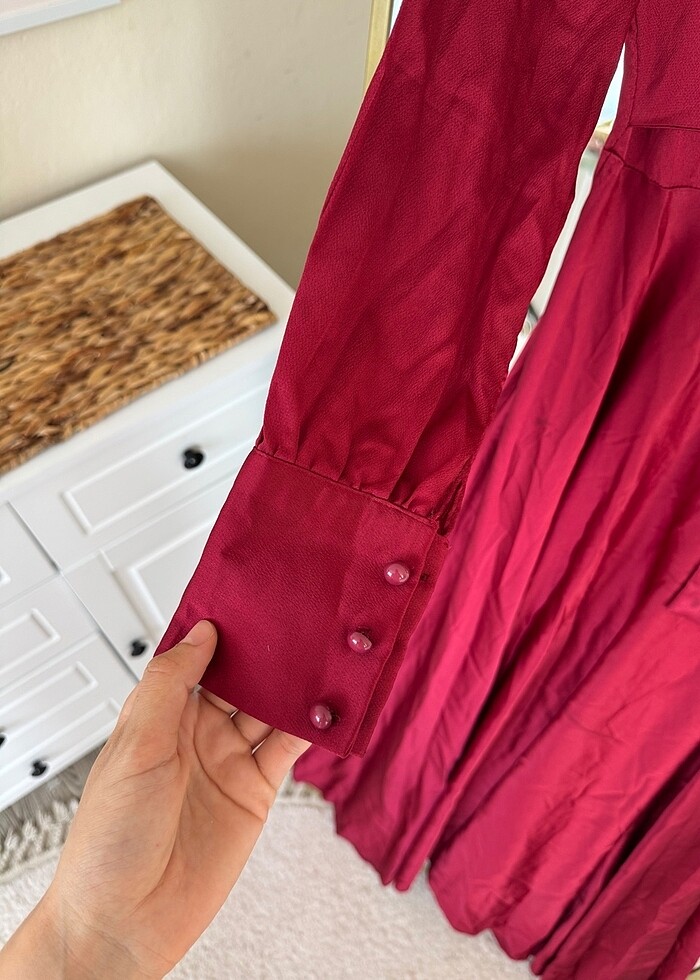 Bordo Abiye - Görsel 5