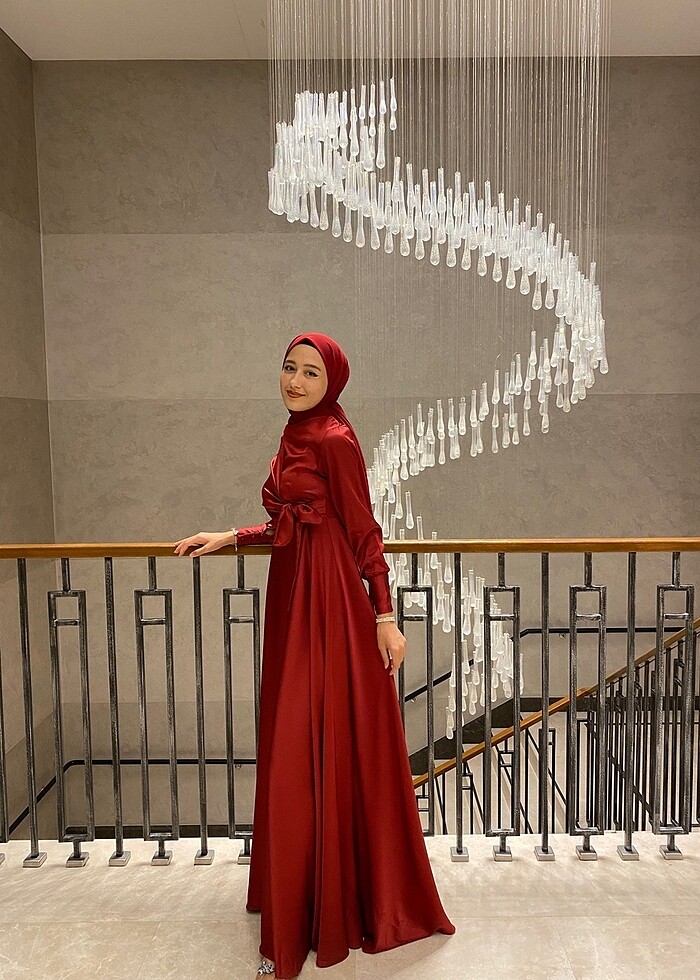 Bordo Abiye - Görsel 2