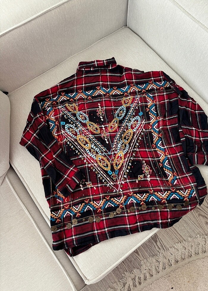 Kare desenli gömlek - Görsel 2