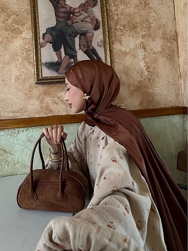 Desenli Müslin Elbise - Görsel 12