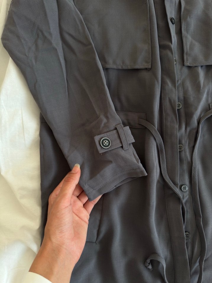 Gri Uzun Kadın Tunik - Görsel 3