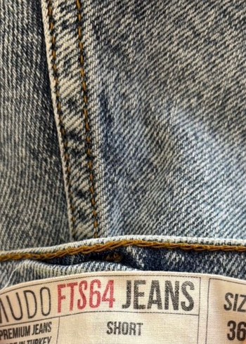 s Beden mavi Renk Fit Mini Denim Şort