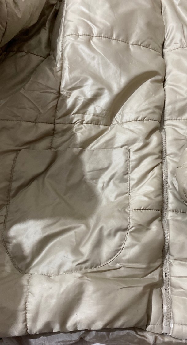 Bej Kapüşonlu Rahat Kadın Mont - Görsel 2