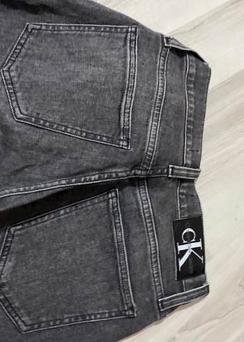 Gri Rahat Kesim Midi Kadın Kot Pantolon - Görsel 3