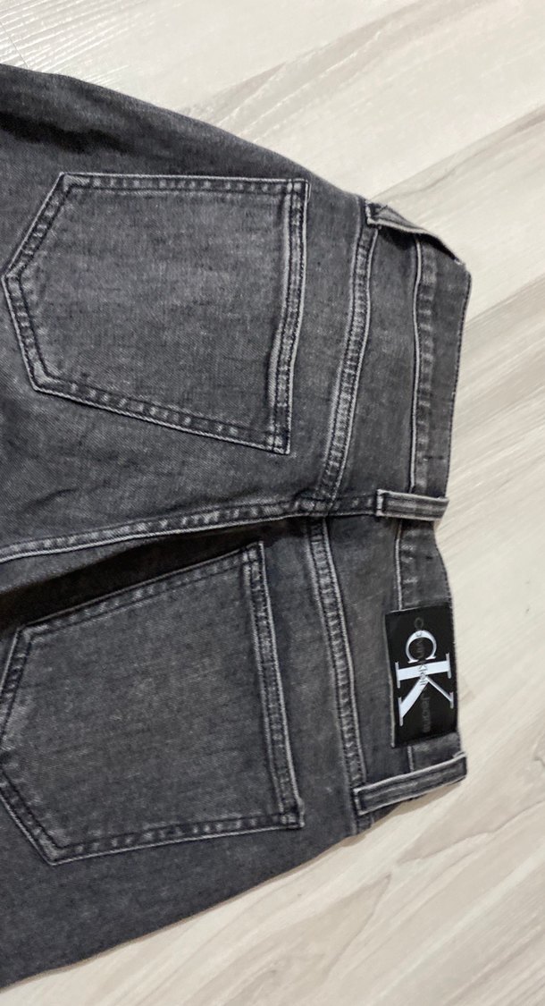 Gri Rahat Kesim Midi Kadın Kot Pantolon - Görsel 3