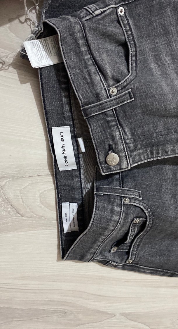 Gri Rahat Kesim Midi Kadın Kot Pantolon - Görsel 4