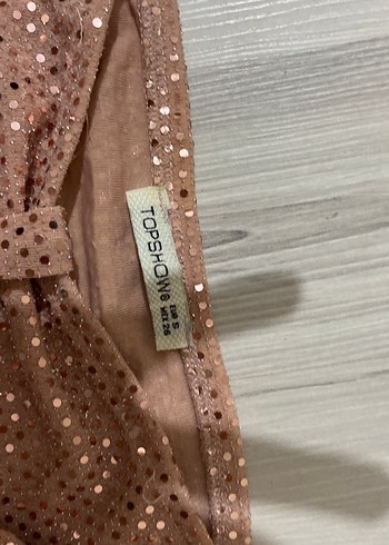 Topshop Pembe Parlak Simli Kadın crop