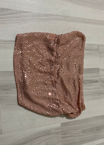 s Beden Pembe Parlak Simli Kadın crop