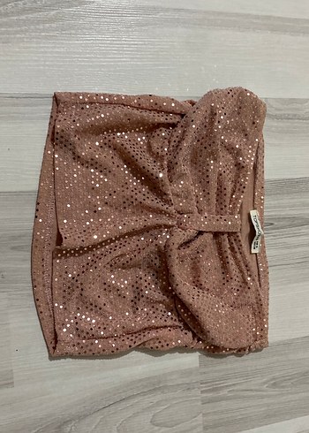 Pembe Parlak Simli Kadın crop