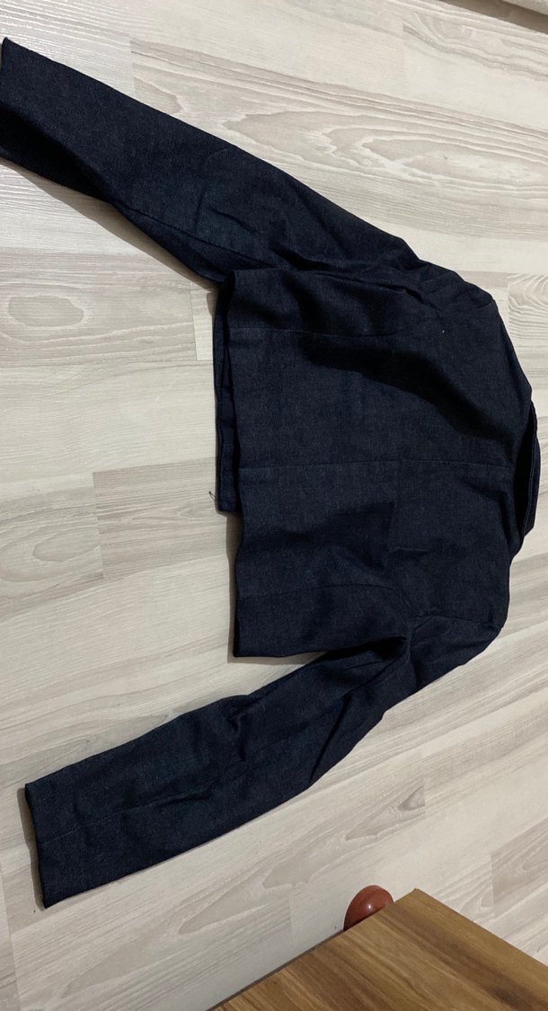 Lacivert Kadın Denim Ceket - Görsel 3