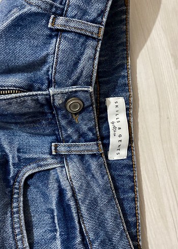 Kadın Mavi Yırtık Midi Kot Pantolon - Görsel 5