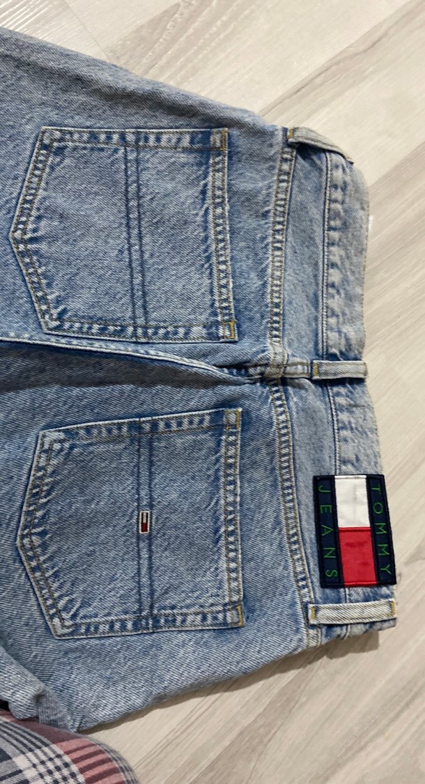 Kadın Mavi Gri Kemerli Bol Kesim Denim Pantolon - Görsel 3