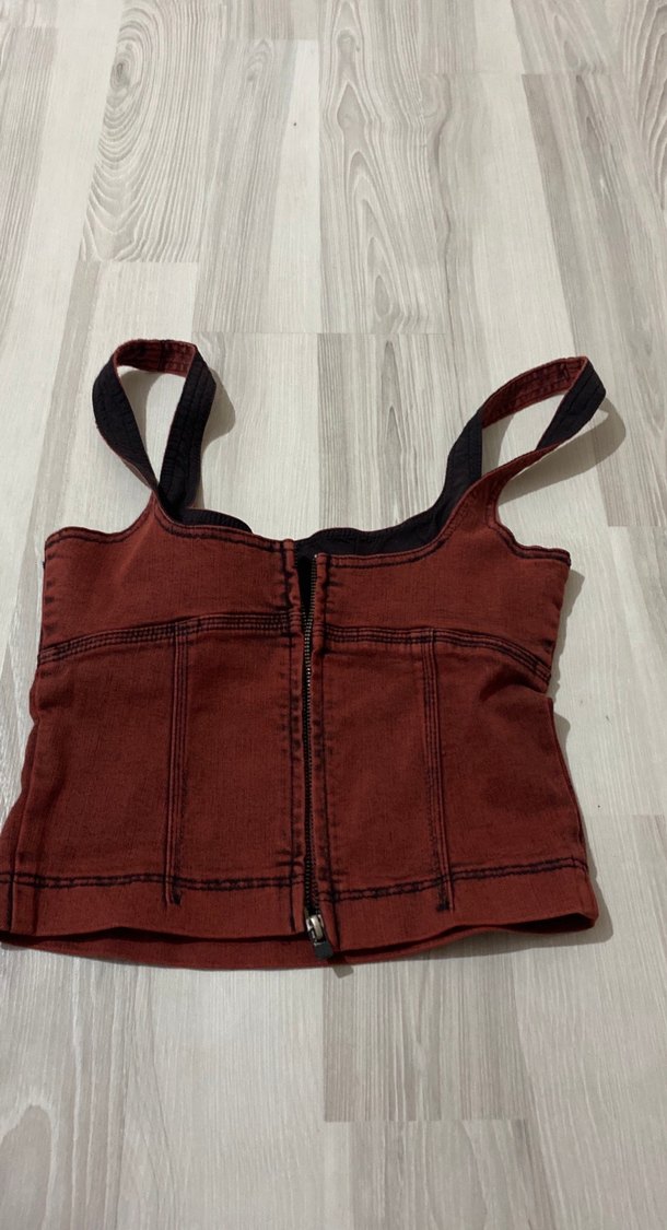 Bordo Fitted Hemşire Korsesi Midi Boy - Görsel 2
