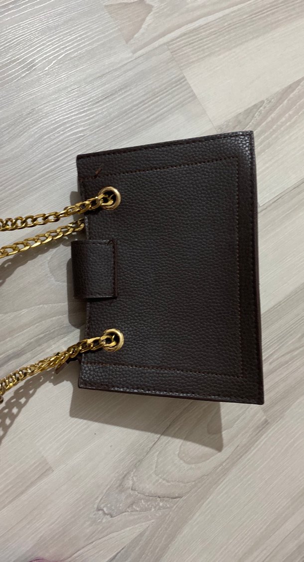 Versace Jeans Couture Altın Tokalı Deri Çanta - Görsel 4