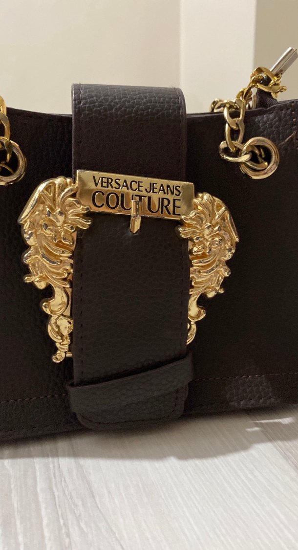Versace Jeans Couture Altın Tokalı Deri Çanta - Görsel 2