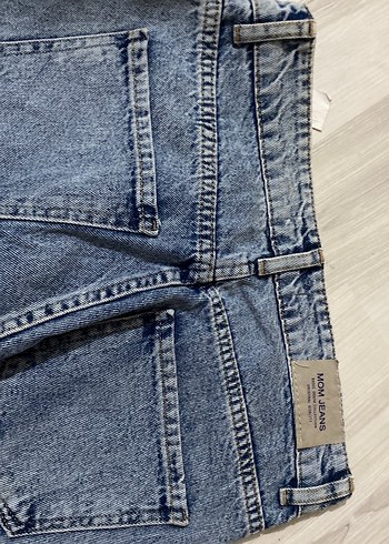 Gri Bol Kesim Midi Kadın Kot Pantolon - Görsel 3