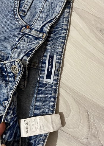 Gri Bol Kesim Midi Kadın Kot Pantolon - Görsel 4