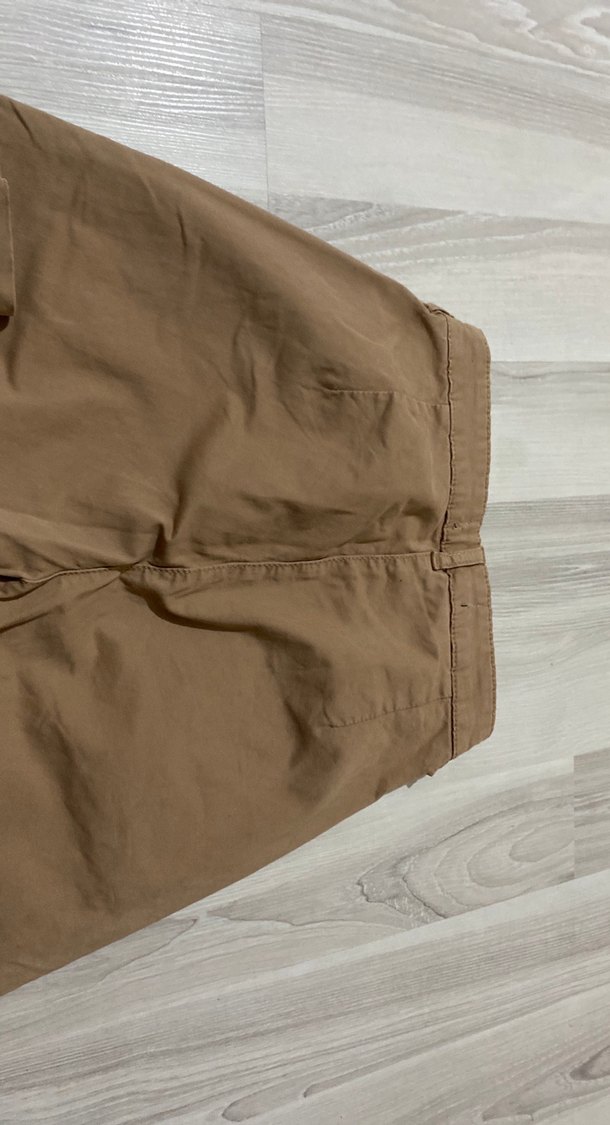 Bej Kadın Keten Rahat Kesim Pantolon - Görsel 3