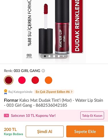 Flormar Tint