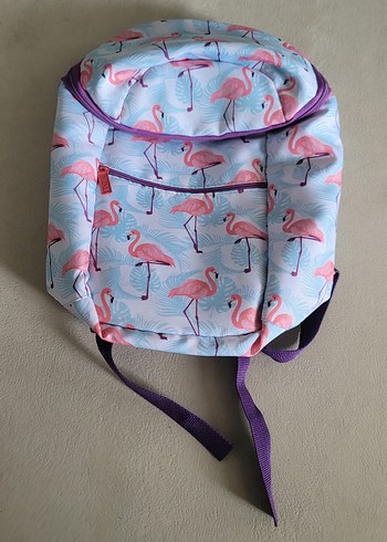Pembe Flamingo Desenli Bayan Sırt Çantası