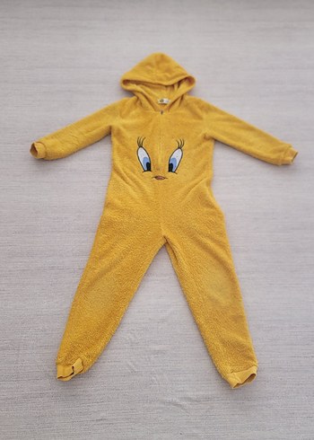 Tweety Sarı Kapüşonlu Tweety Çocuk Tulum 6 Yaş
