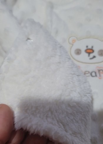 Beyaz Nakışlı Kız Bebek Polar Yelek - Görsel 6