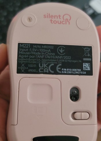 Logitech M221 Pembe Kablosuz Mouse - Görsel 10