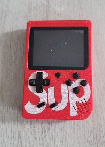 400 Oyunu İçeren Kırmızı Retro El Konsolu + Pil - Görsel 3