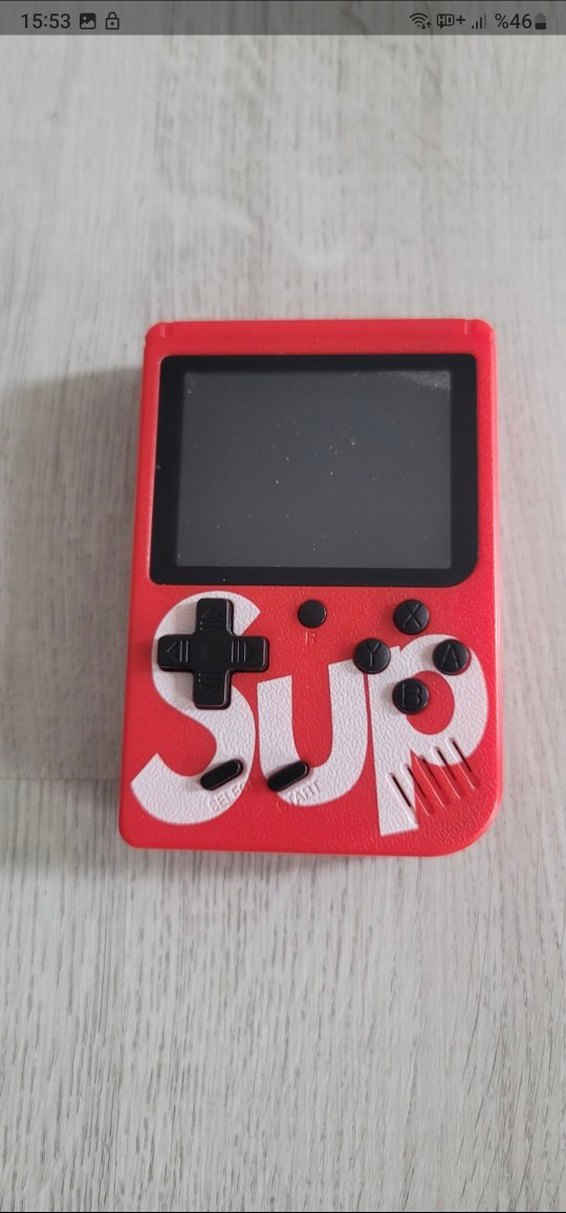 400 Oyunu İçeren Kırmızı Retro El Konsolu + Pil - Görsel 3