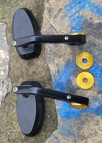 Siyah Renkli Motosiklet Yan Aynası - Görsel 5