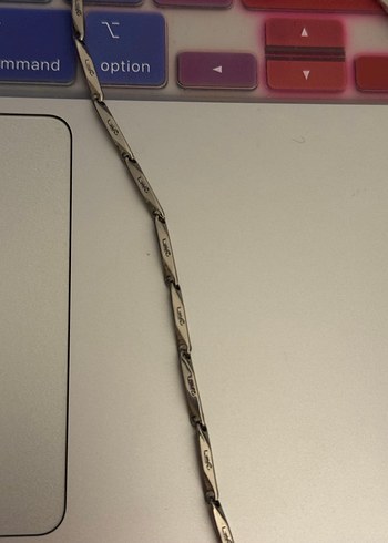 Gri Erkek Zincir Kolye akrep detaylı 60cm - Görsel 2