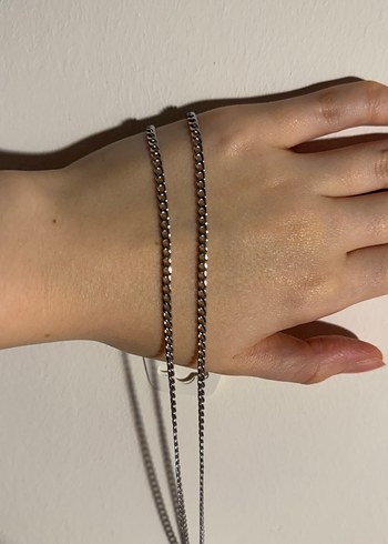 Minimalist Zincir Çelik Kolye 60cm - Görsel 2