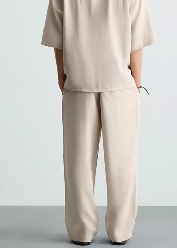 Zara Relaxed Fıt Dökümlü Pantolon - Görsel 2