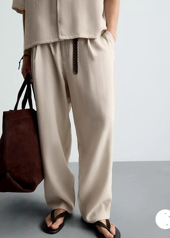 Zara Relaxed Fıt Dökümlü Pantolon - Görsel 5