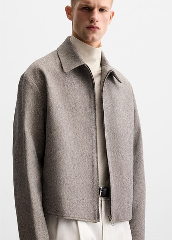 Zara Sıfır Etiketli Kahverengi Crop Ceket - Görsel 5