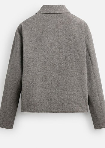 Zara Sıfır Etiketli Kahverengi Crop Ceket - Görsel 8