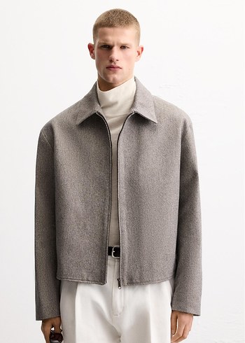 Zara Sıfır Etiketli Kahverengi Crop Ceket - Görsel 2