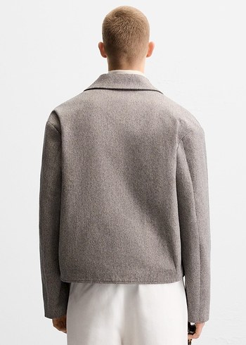 Zara Sıfır Etiketli Kahverengi Crop Ceket - Görsel 3