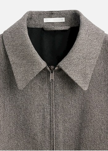 Zara Sıfır Etiketli Kahverengi Crop Ceket - Görsel 9