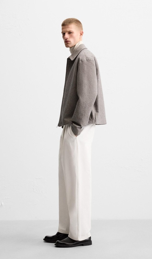 Zara Sıfır Etiketli Kahverengi Crop Ceket - Görsel 4