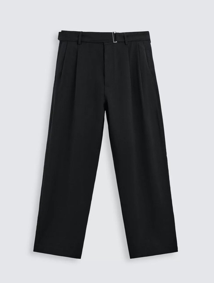 Zara Kemerli Ve Pilili Relaxed Fıt Pantolon - Görsel 5