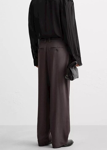 Zara Sıfır Etiketli Relaxed Fıt Dökümlü Pantolon - Görsel 3