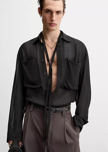 Zara Sıfır Etiketli Relaxed Fıt Dökümlü Pantolon - Görsel 5