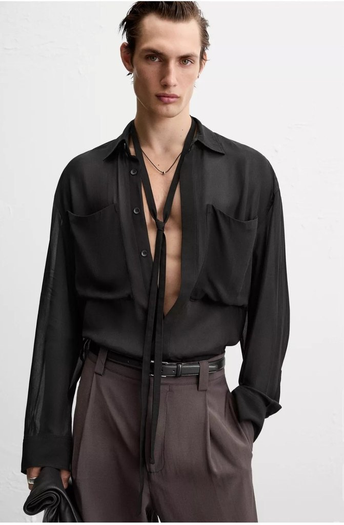 Zara Sıfır Etiketli Relaxed Fıt Dökümlü Pantolon - Görsel 5